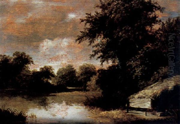 A Wooded River Landscape - view 1