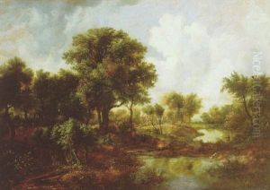 Landschaft Mit Teichen by Meindert Hobbema