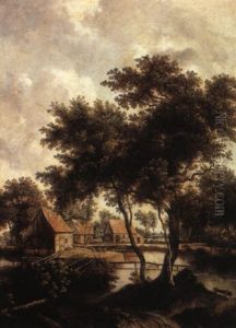 Le Moulin Du Louvre by Meindert Hobbema