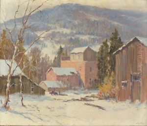 Winter Landscape With Buildings by Jess Hobby