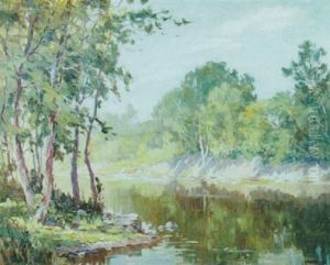 Impressionistic River Landscape by Jess Hobby