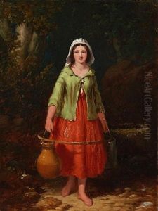 At The Well (+ At The Spring; Pair) by Henry E. Hobson