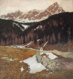 Neige Fondante, Paysage Alpestre by Franz Xaver Hoch