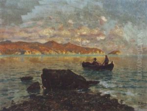Italienische Kuste Mit Fischerboot Italienische Kuste Mit Fischerboot