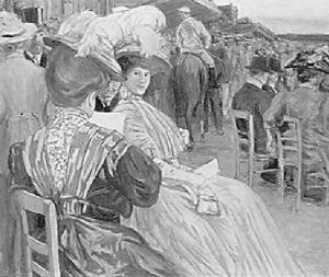 Elegantes Aux Courses by Gaston Hochard
