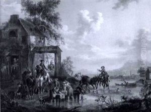 Reges Treiben Am Rhein by Franz Hochecker