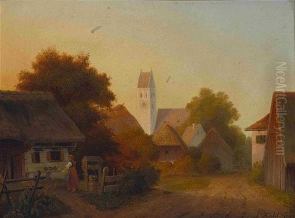 Dorfansicht In Der Abendsonne - view 1