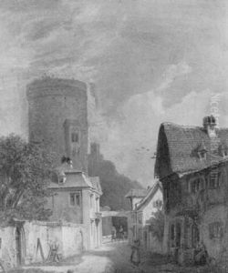 Stadbefestigung Mit Rundturm by Anton Hoechl