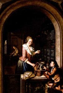 Knabe Beim Einkauf by Johann Baptist Hoechle