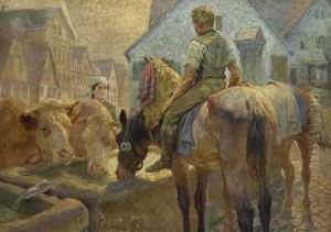 An Der Tranke by Franz Gustav Hochmann