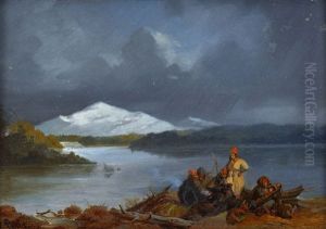 Tjidtjak I Ovader - Motiv Fran Hornavan, Lappland by Johan Fredrik Hoeckert