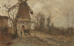 Wedeler Muhle Mit Figuren by Rudolf Hoeckner