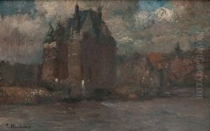 In The Port Of Hamburg by Rudolf Hoeckner