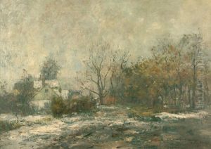Landschaft Mit Tauendem Schnee by Rudolf Hoeckner