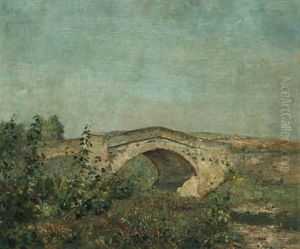 Landscape With Bridge by Rudolf Hoeckner