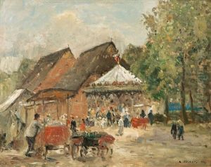 Funfair In Wedel by Rudolf Hoeckner