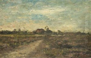 Landschaft Mit Bauernhaus by Rudolf Hoeckner
