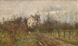 Path In A Northern German Landscape by Rudolf Hoeckner