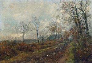 Landscape With Horse Cart by Rudolf Hoeckner