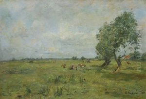 Grazing Cows by Rudolf Hoeckner
