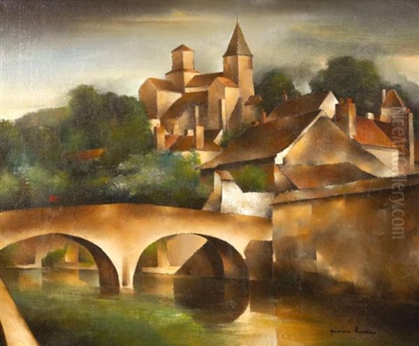 Pont Au Pied D'un Village Fortifie - view 1