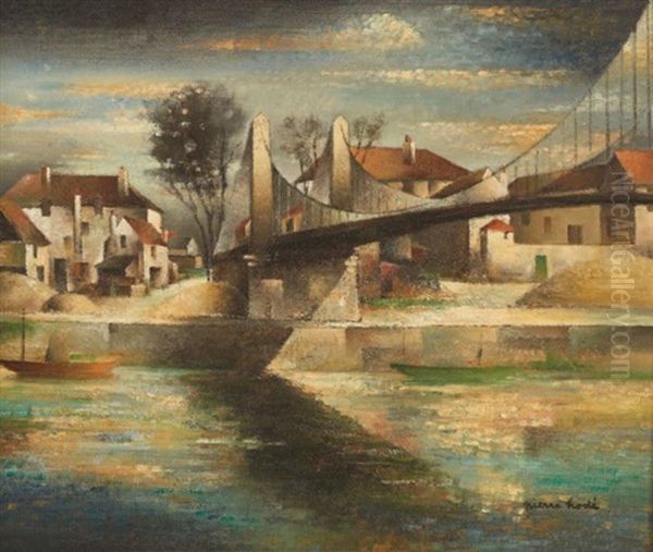 Le Pont Suspendu, Conflans Fin D'oise - view 1