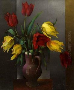 Vase De Tulipes by Pierre Hode