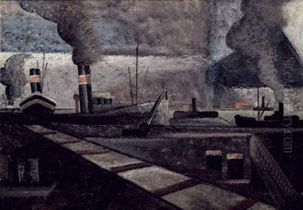 Remorqueurs Dans Un Port - view 1