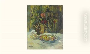 Vase De Fleurs Et Coupe De Fruits Vase De Fleurs Et Coupe De Fruits