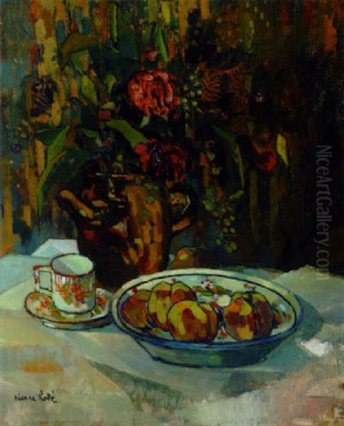 Nature Morte Au Plat De Peches - view 1