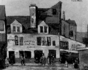 Personnages Dans La Rue De Village by Pierre Hode