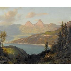 Vierwaldstattersee Mit Mythen by Ernst Hodel the Elder