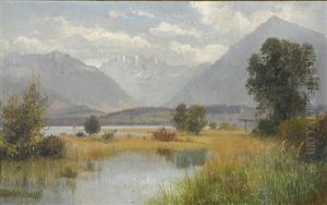 Niesen Und Blumlisalp by Ernst Hodel the Elder