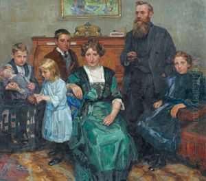 Familienportrat by Ernst Hodel the Elder
