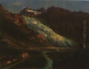 Blick Auf Grimsel, Furka Und Nufenen by Ernst Hodel the Elder