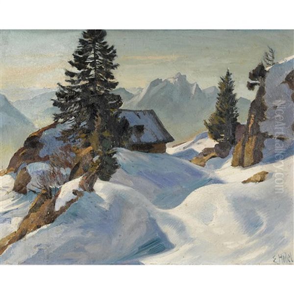 Sonnige Winterlandschaft In Den Alpen - view 1