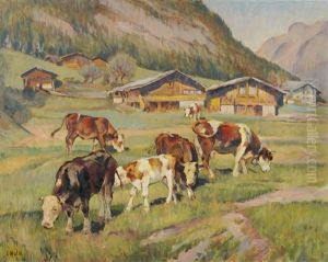 Kuhe Auf Der Alpweide