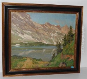 Bergsee Im Sommer by Ernst Hodel the Younger