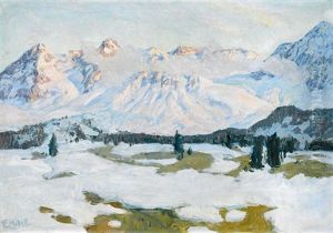 Verschneite Berglandschaft