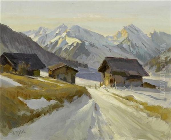Schneelandschaft Mit Hausern - view 1
