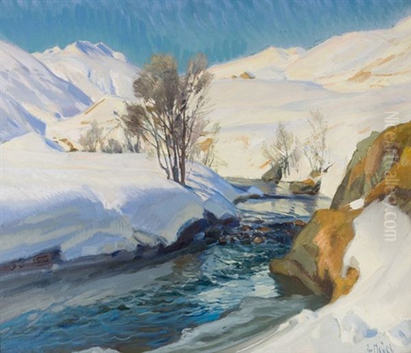Die Reuss Im Gotthardgebiet Im Winter - view 1