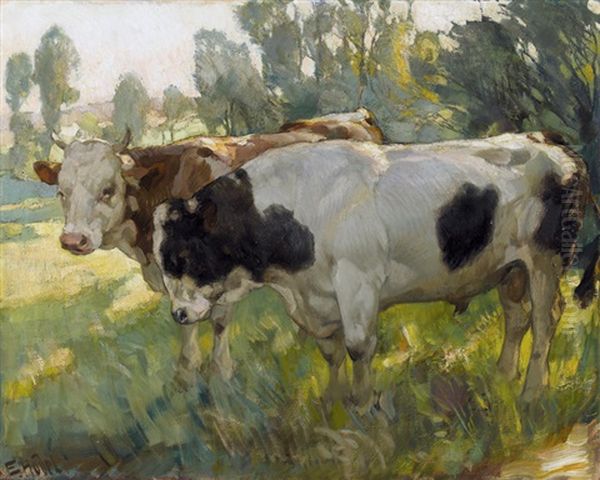 Weidende Rinder - view 1