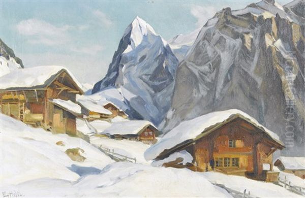 Das Wetterhorn Im Winter - view 1