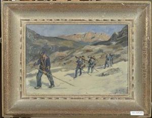 Militairpatrouille Am Gotthard by Ernst Hodel the Younger