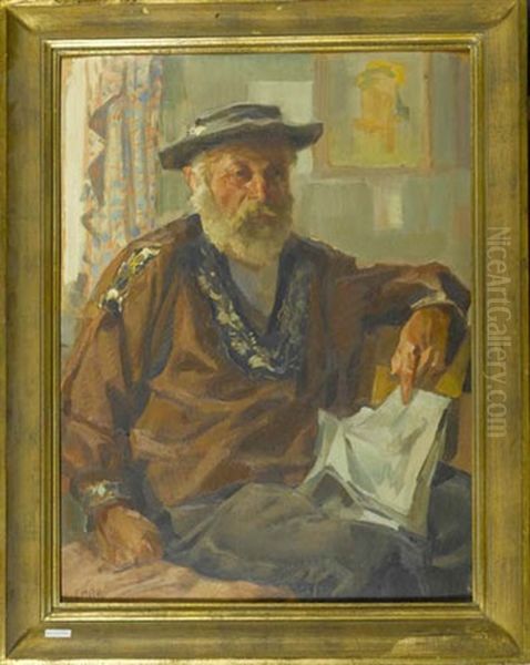 Lesender Mann - view 1