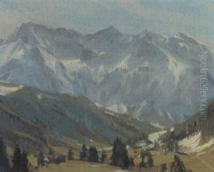 Gebirgslandschaft Im Vorfruhling Gebirgslandschaft Im Vorfruhling