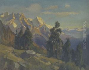 Walenstocke Bei Trubsee by Ernst Hodel the Younger