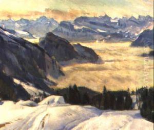 Gebirgslandschaft by Ernst Hodel the Younger