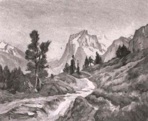 Berner Alpenlandschaft by Ernst Hodel the Younger
