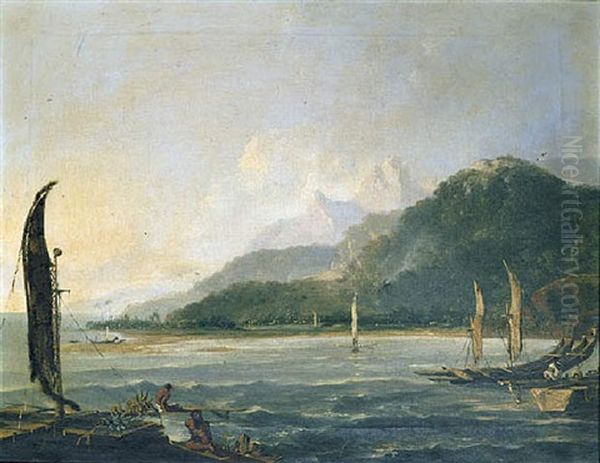 Matavie Bay In The Island Of Otaheite, Now Tahiti - view 1